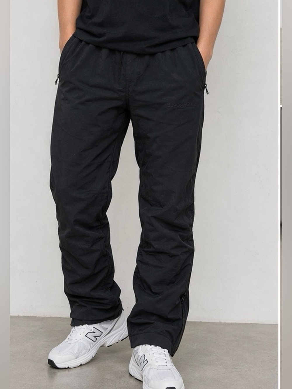 Black Scale Tech Side Zip Pants Black Men’s size‎ 30 Nylon Streetwear NWT